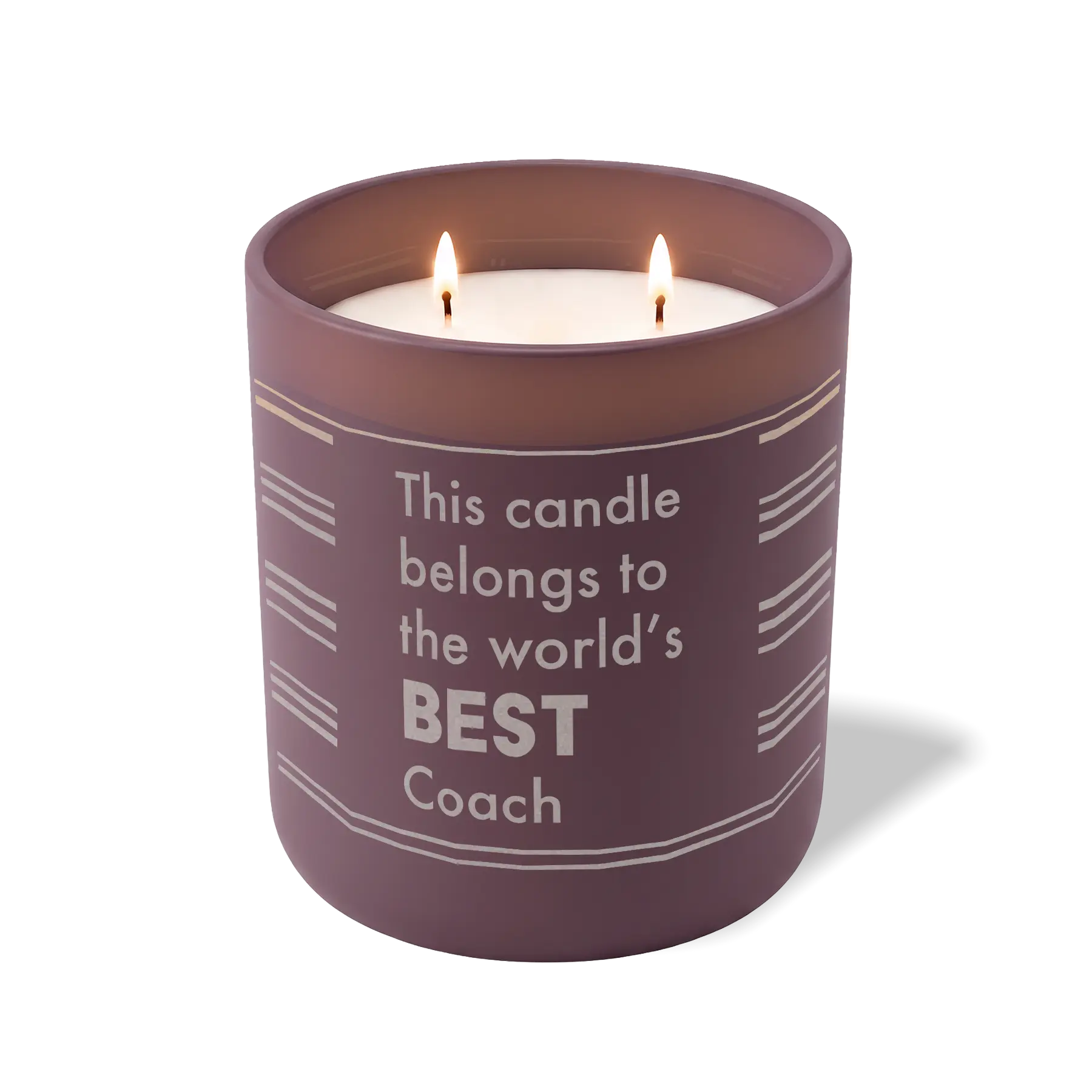 Wild Journey Custom Etched The World's Best Coach 12 oz Studio Series Candle in Velvet Plum