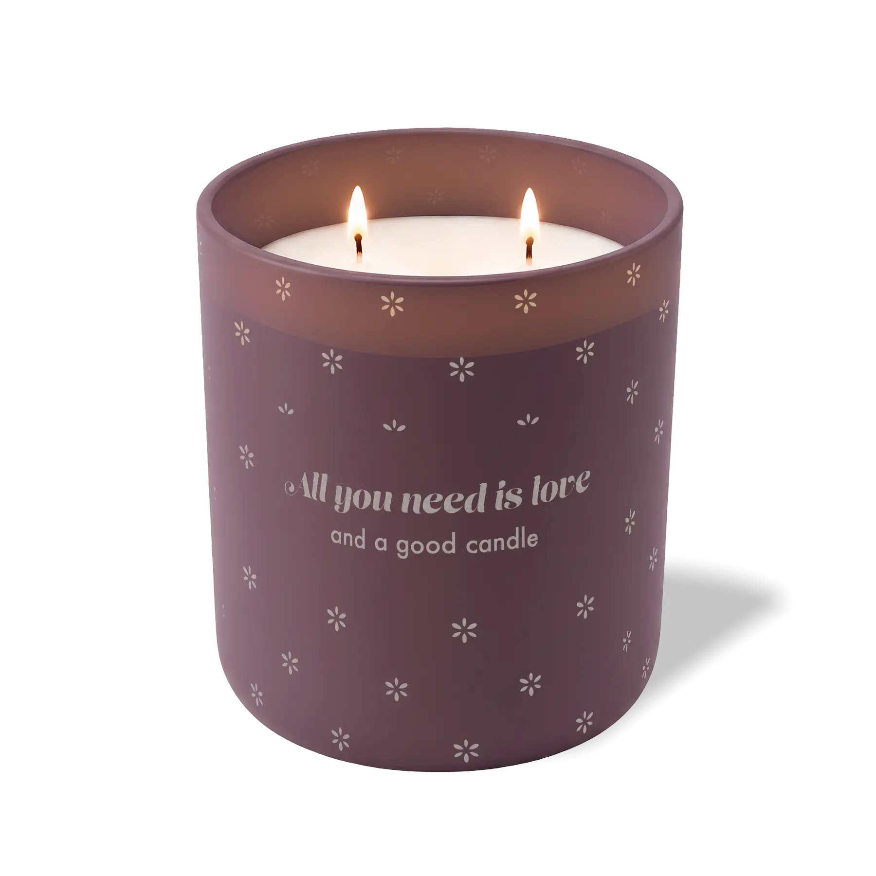 Wild Journey Custom Etched All You Need is Love and a Good Candle 12 oz Studio Series Candle in Velvet Plum