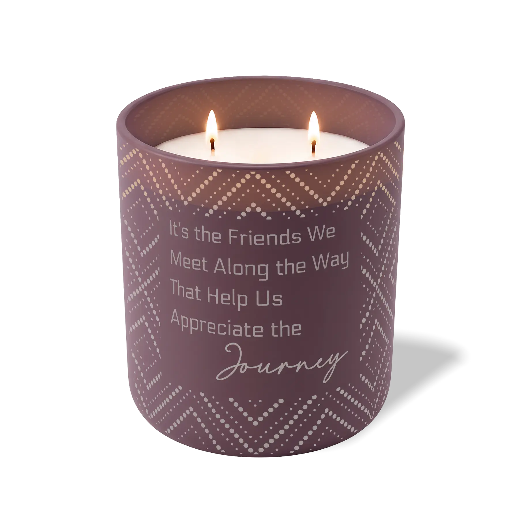 Wild Journey Custom Etched It's the Friends We Meet Along the Way 12 oz Studio Series Candle in Velvet Plum