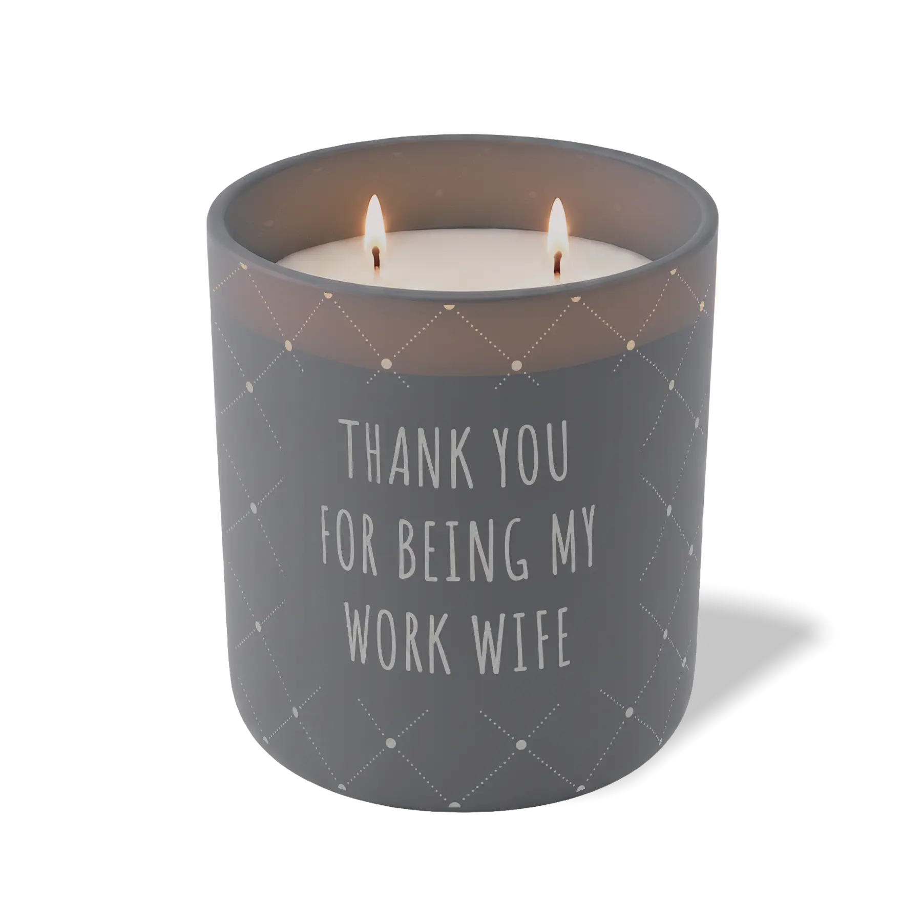 Custom Etched Thank You For Being My Work Wife 12 oz Studio Series Candle - Graphite