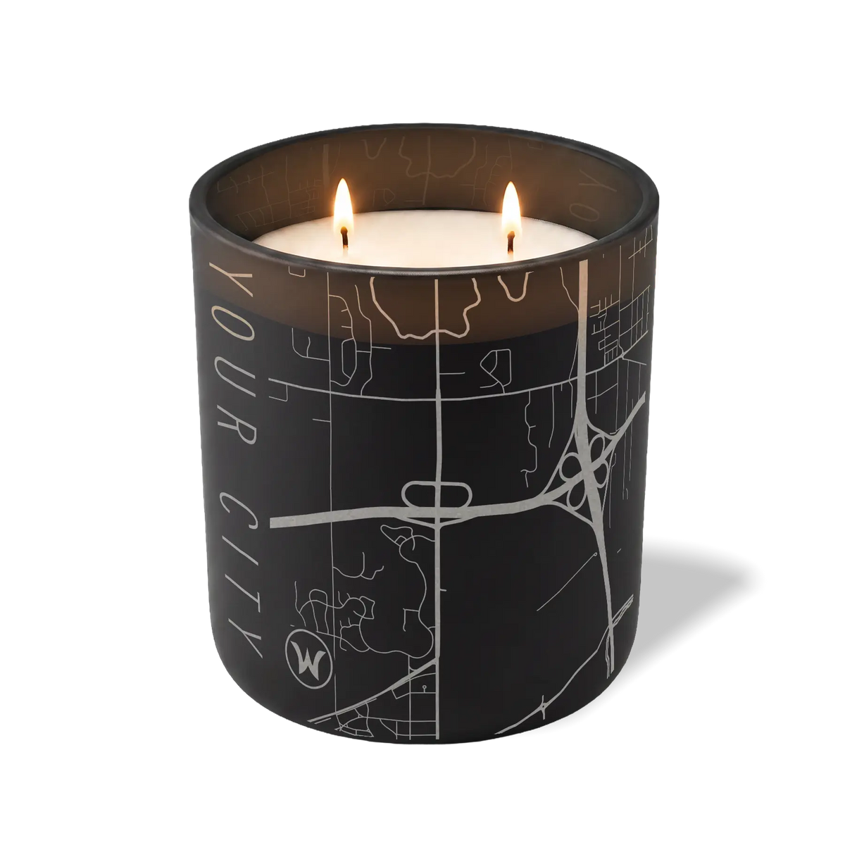Wild Journey Custom Etched Custom Your City 12 oz Studio Series Candle in Black