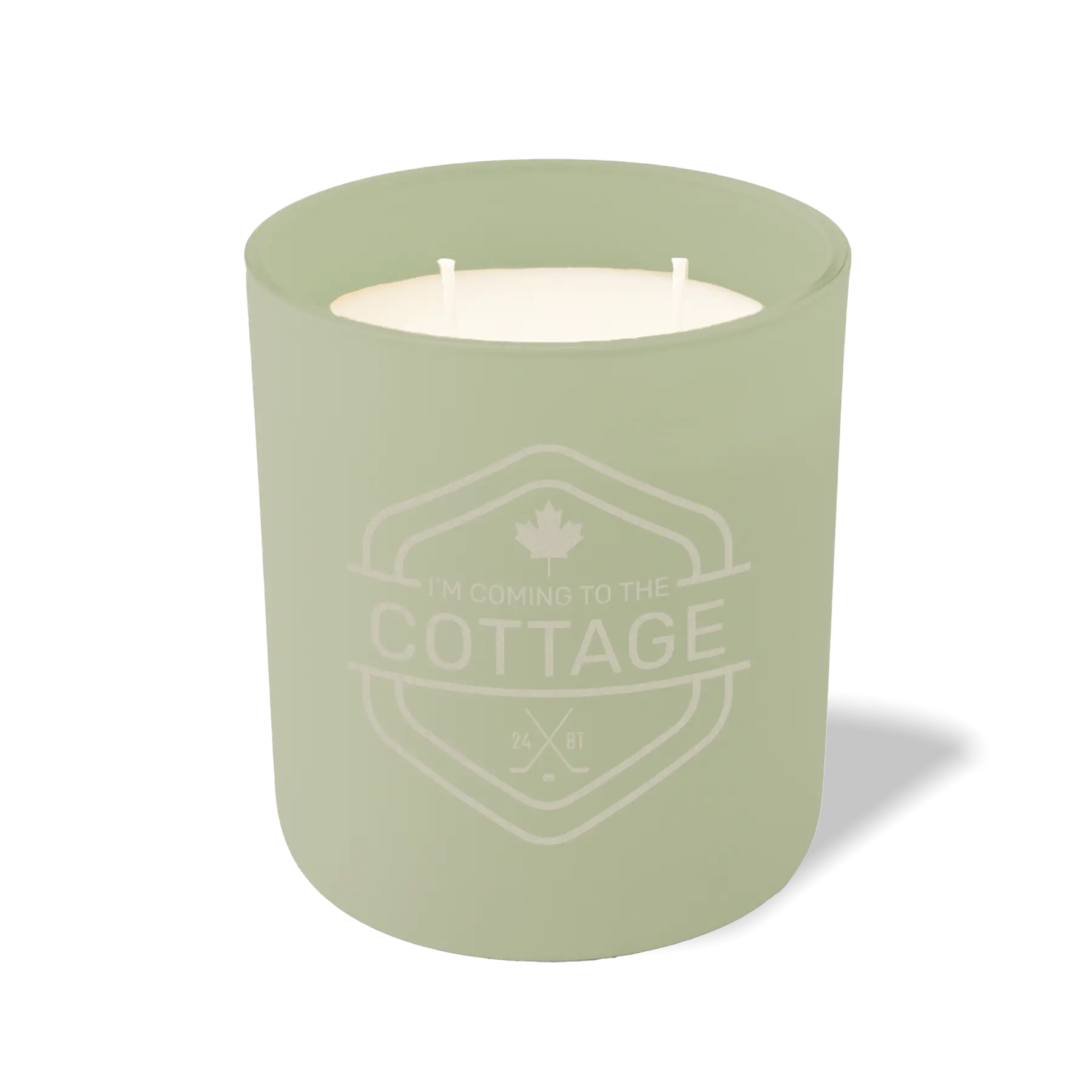 Wild Journey Custom Etched I'm Coming to the Cottage - Maple Leaf 12 oz Studio Series Candle in Meadow