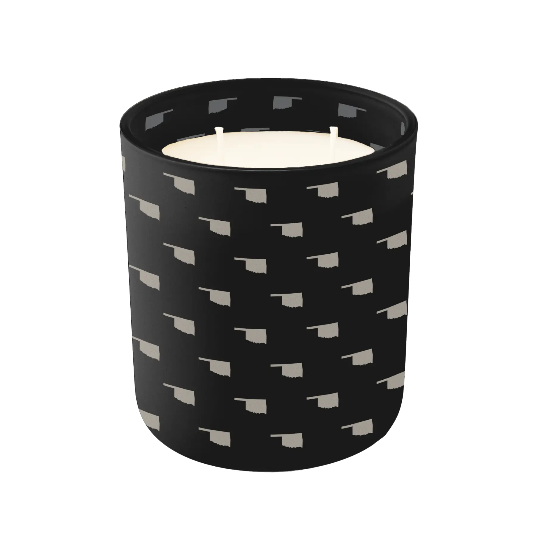 Wild Journey Custom Etched Oklahoma Pattern 12 oz Studio Series Candle in Black