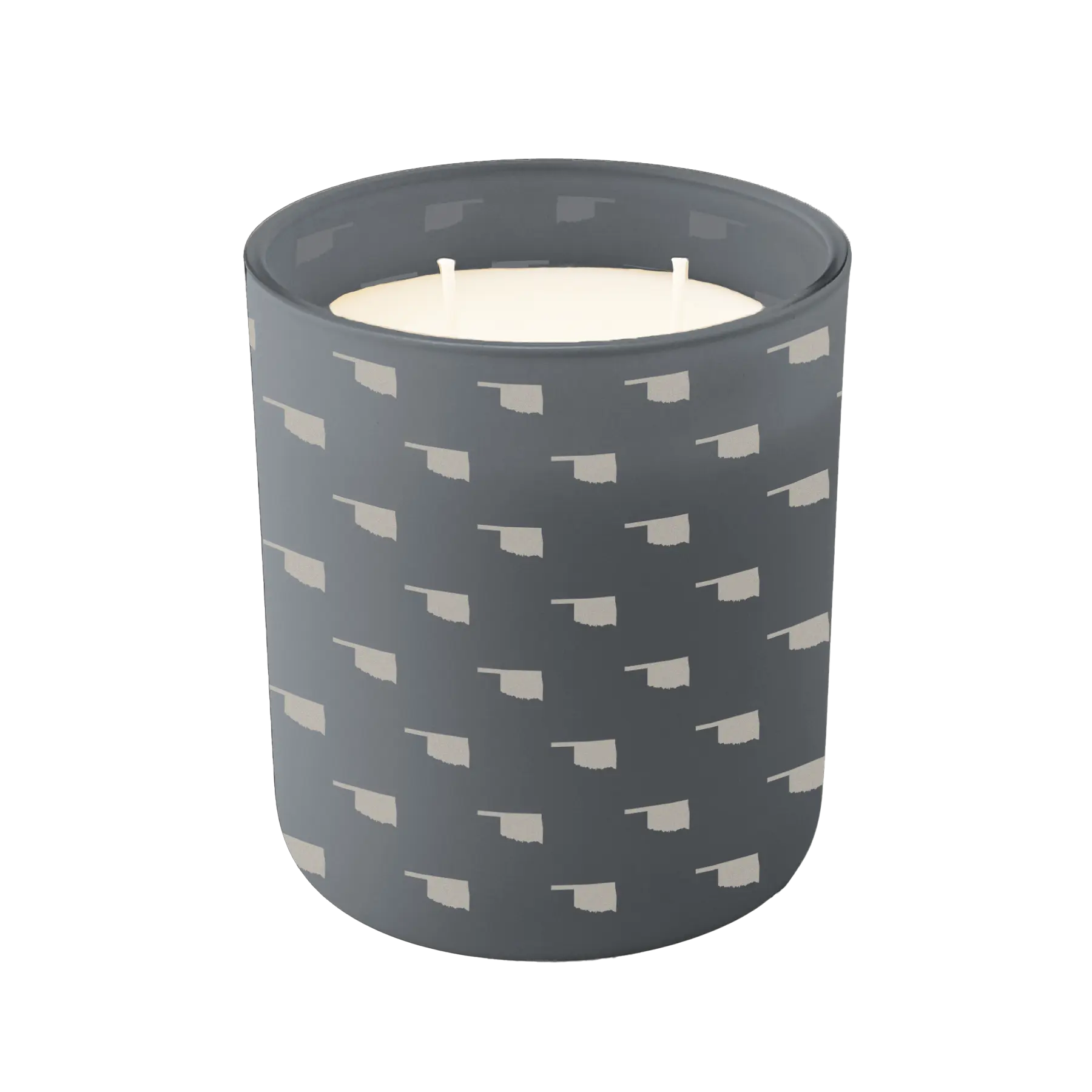 Wild Journey Custom Etched Oklahoma Pattern 12 oz Studio Series Candle in Graphite