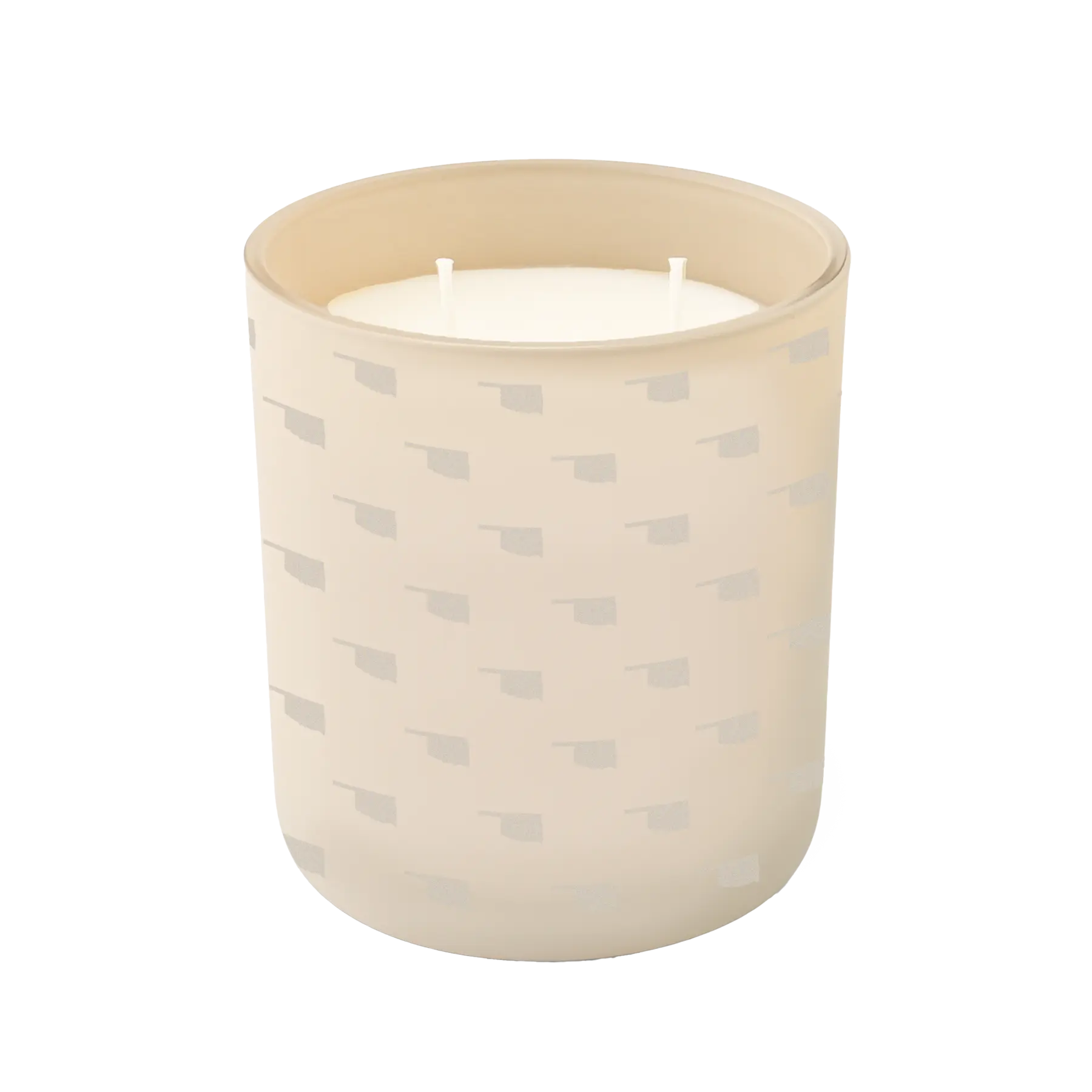 Wild Journey Custom Etched Oklahoma Pattern 12 oz Studio Series Candle in Sand