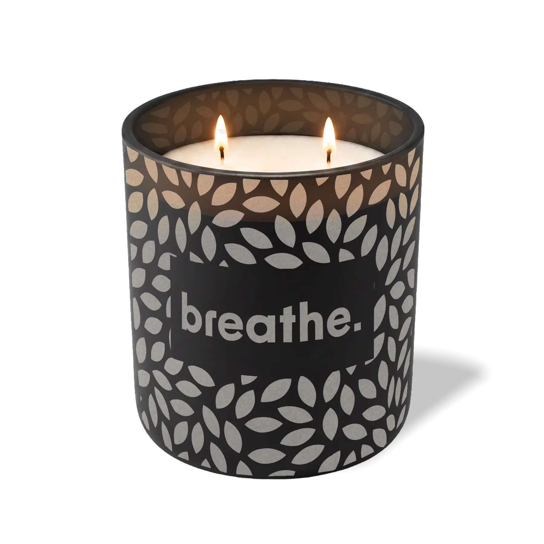 Wild Journey Custom Etched Breathe 12 oz Studio Series Candle in Black