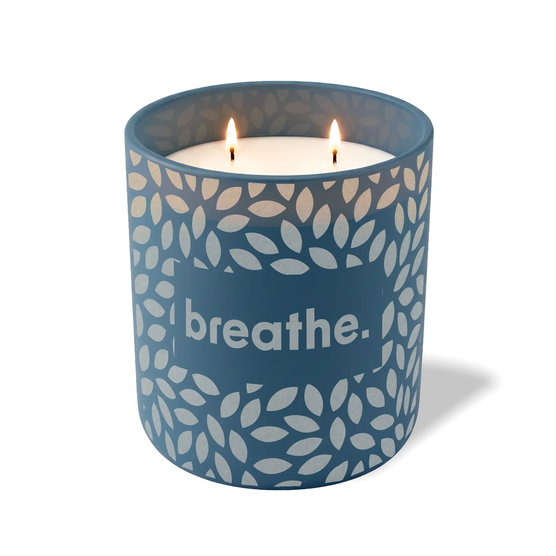 Wild Journey Custom Etched Breathe 12 oz Studio Series Candle in Cobalt