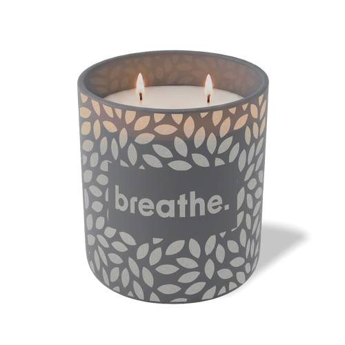 Wild Journey Custom Etched Breathe 12 oz Studio Series Candle in Graphite