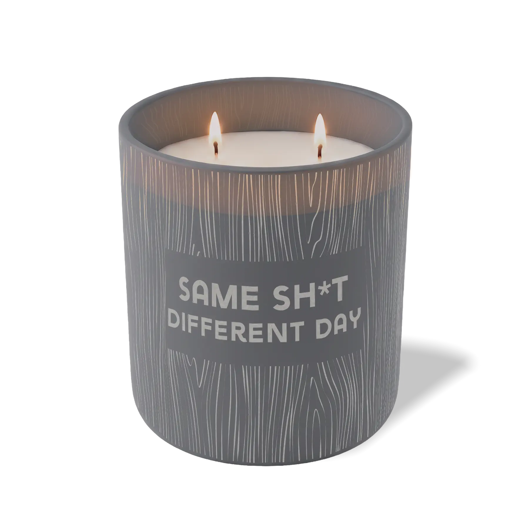 Wild Journey Custom Etched Same Sh*T Different Day 12 oz Studio Series Candle in Graphite