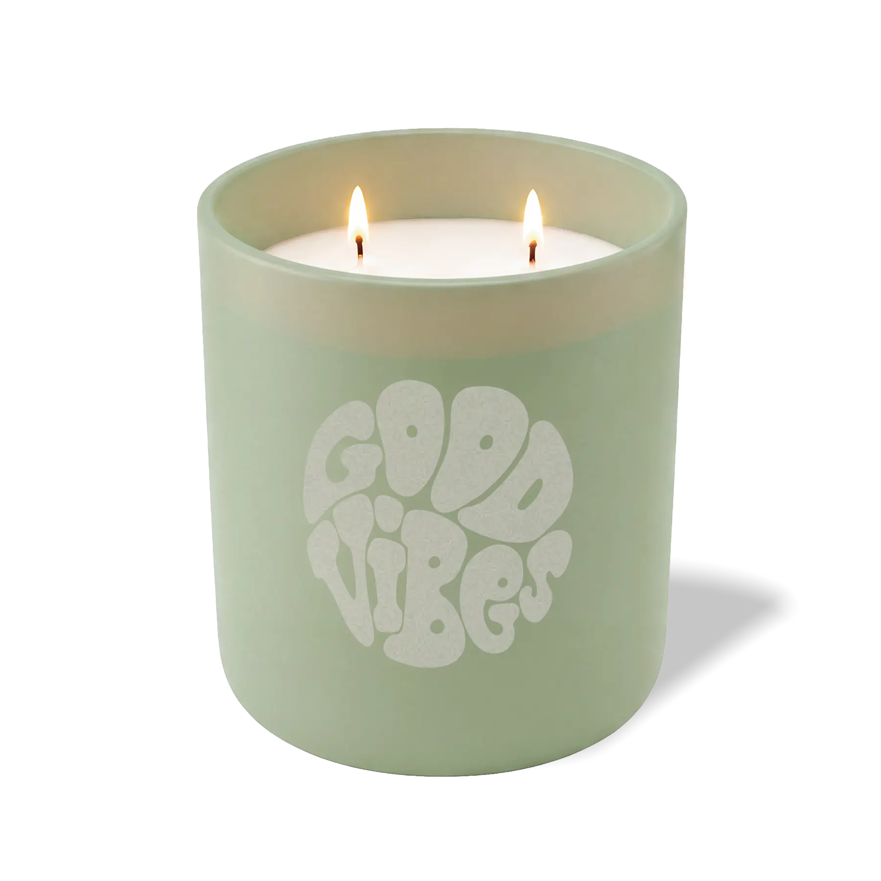 Wild Journey Custom Etched Good Vibes Retro 12 oz Studio Series Candle in Meadow