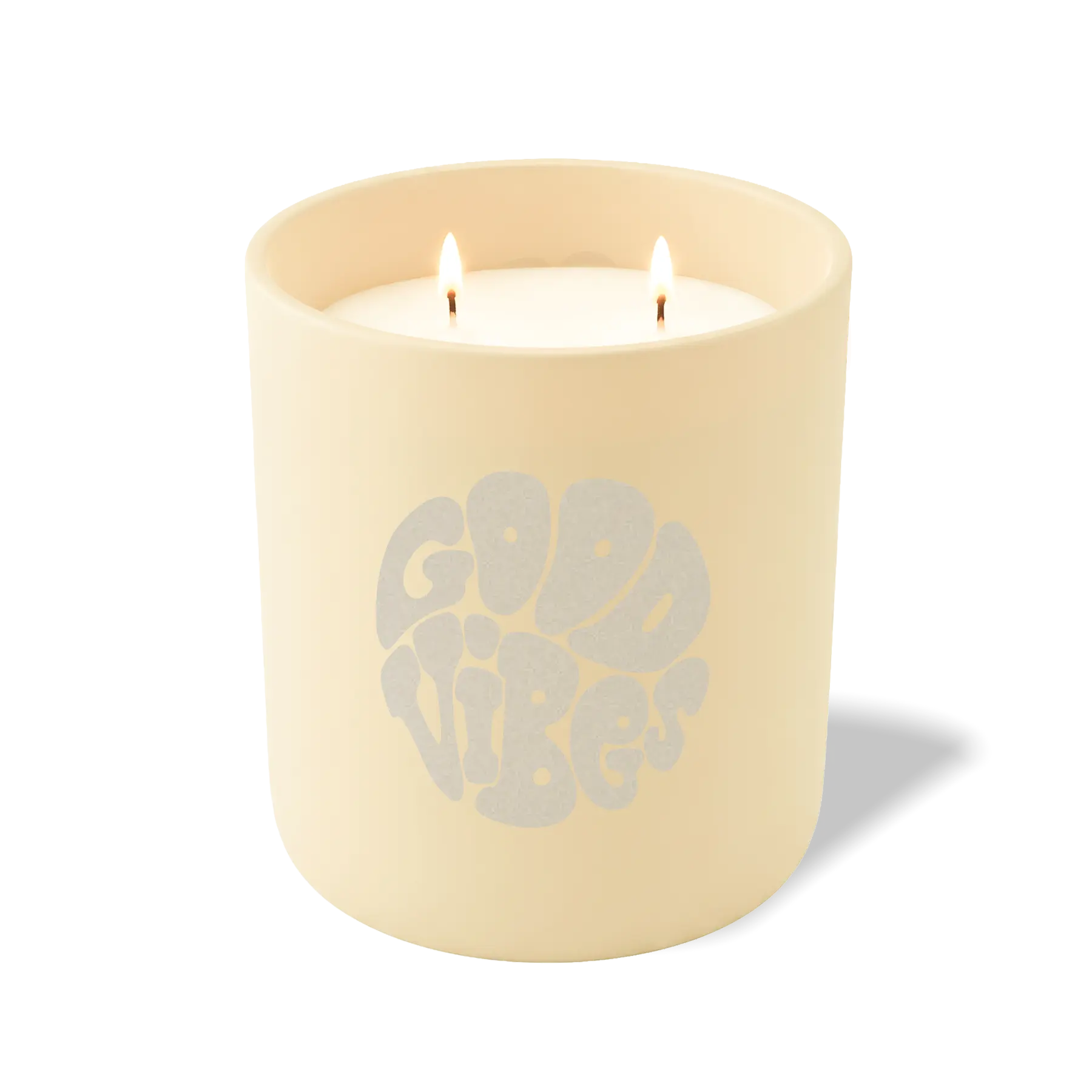 Wild Journey Custom Etched Good Vibes Retro 12 oz Studio Series Candle in Sand