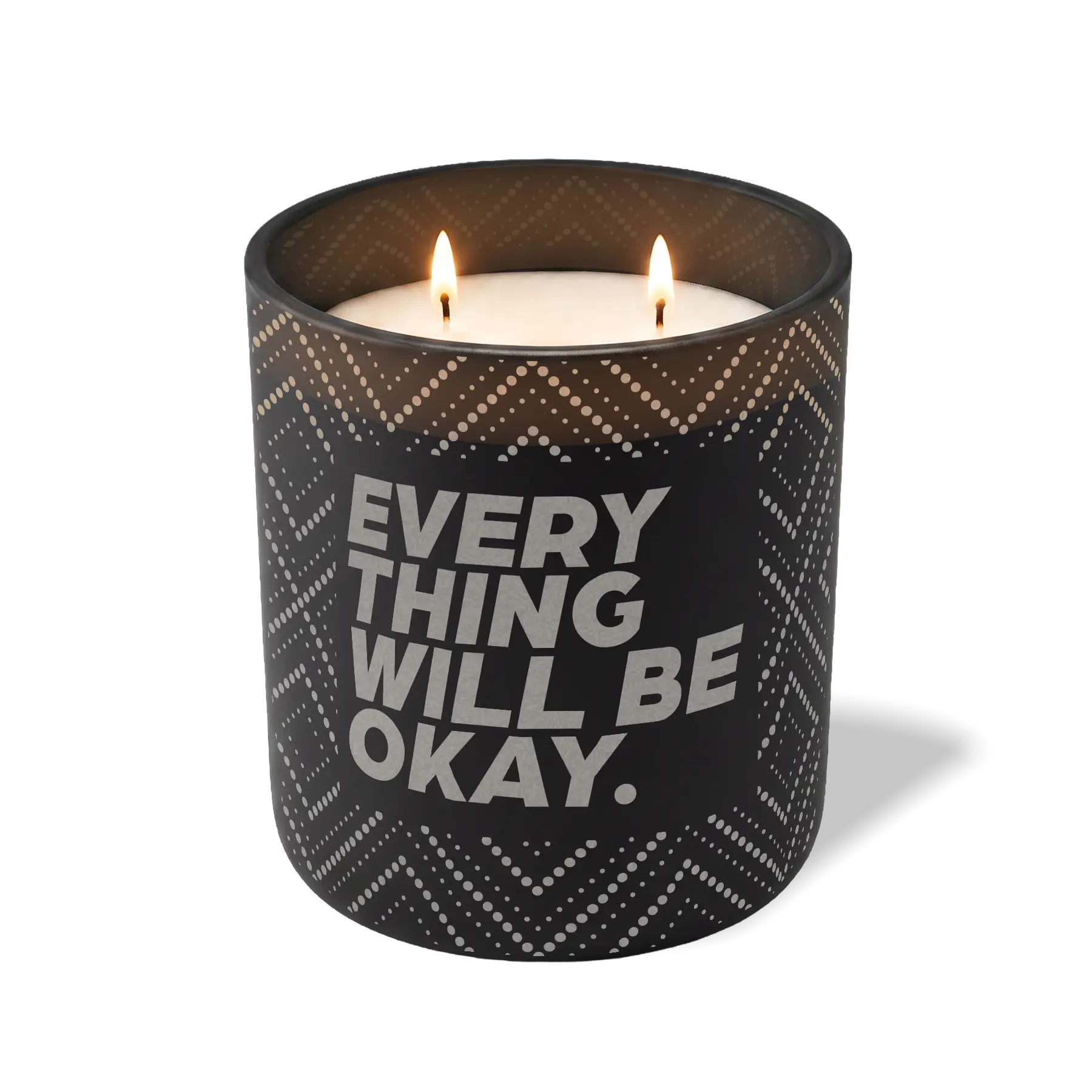 Wild Journey Custom Etched Everything Will be Okay 12 oz Studio Series Candle in Black