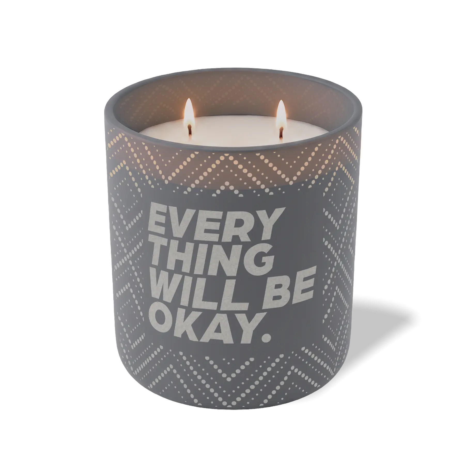 Wild Journey Custom Etched Everything Will be Okay 12 oz Studio Series Candle in Graphite