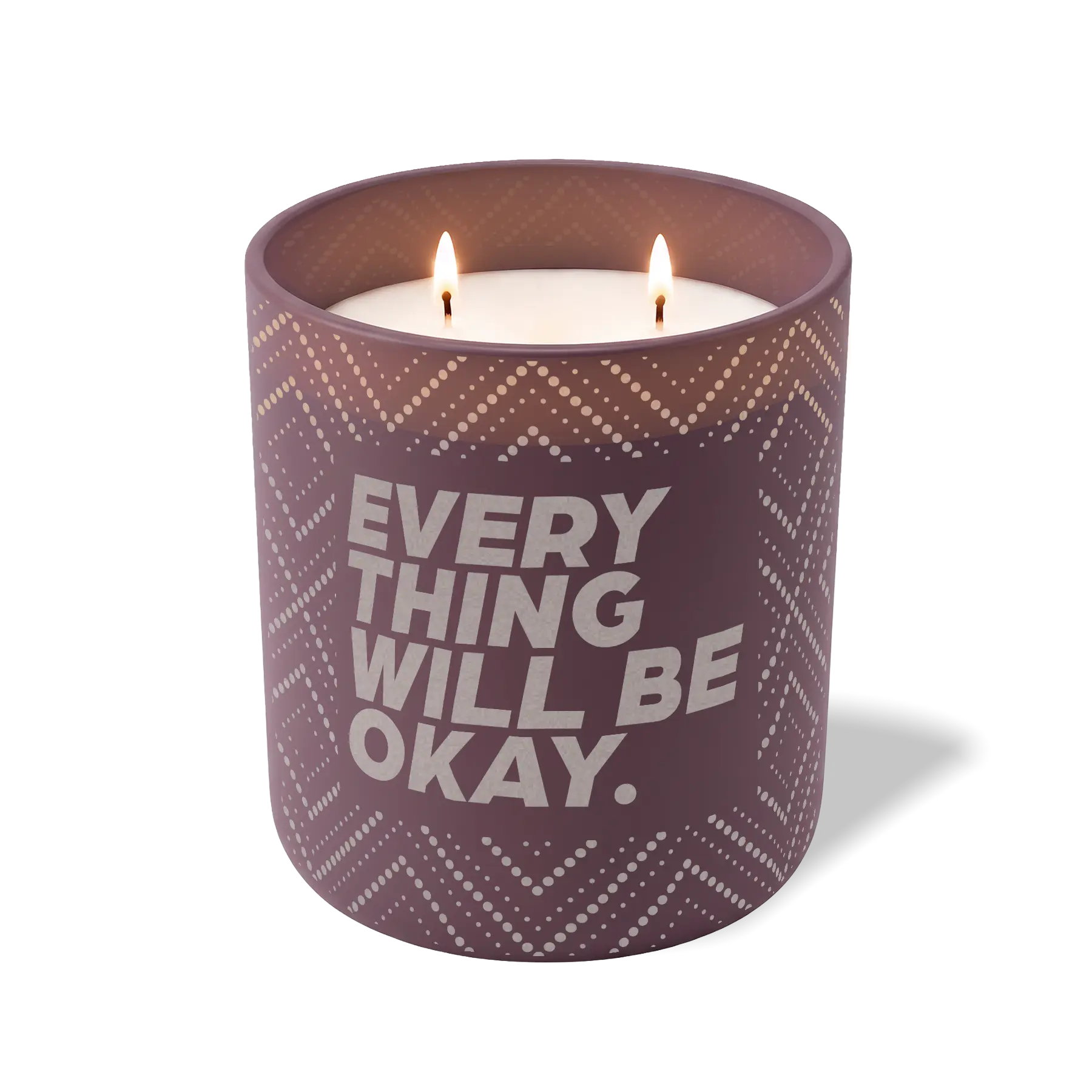 Wild Journey Custom Etched Everything Will be Okay 12 oz Studio Series Candle in Velvet Plum