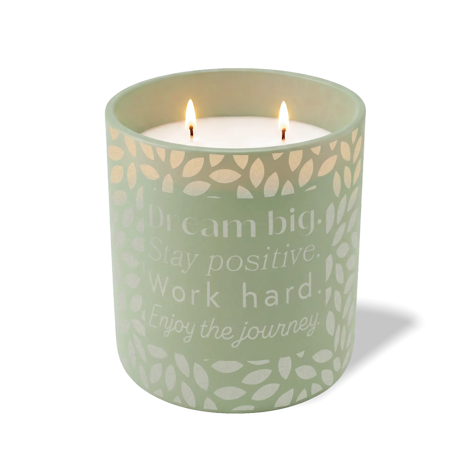 Wild Journey Custom Etched Dream Big Stay Positive Work Hard Enjoy the Journey 12 oz Studio Series Candle in Meadow