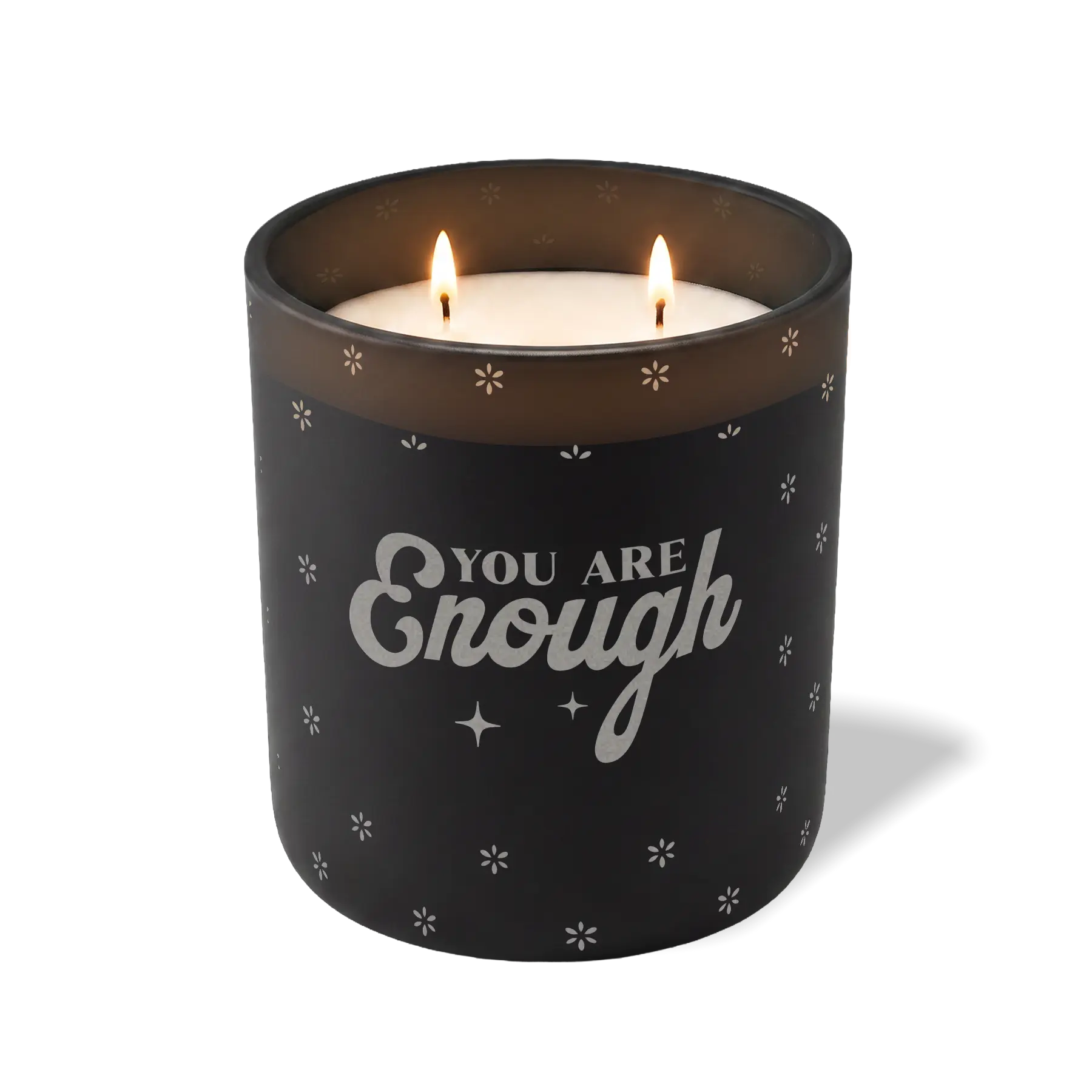 Wild Journey Custom Etched You Are Enough 12 oz Studio Series Candle in Black