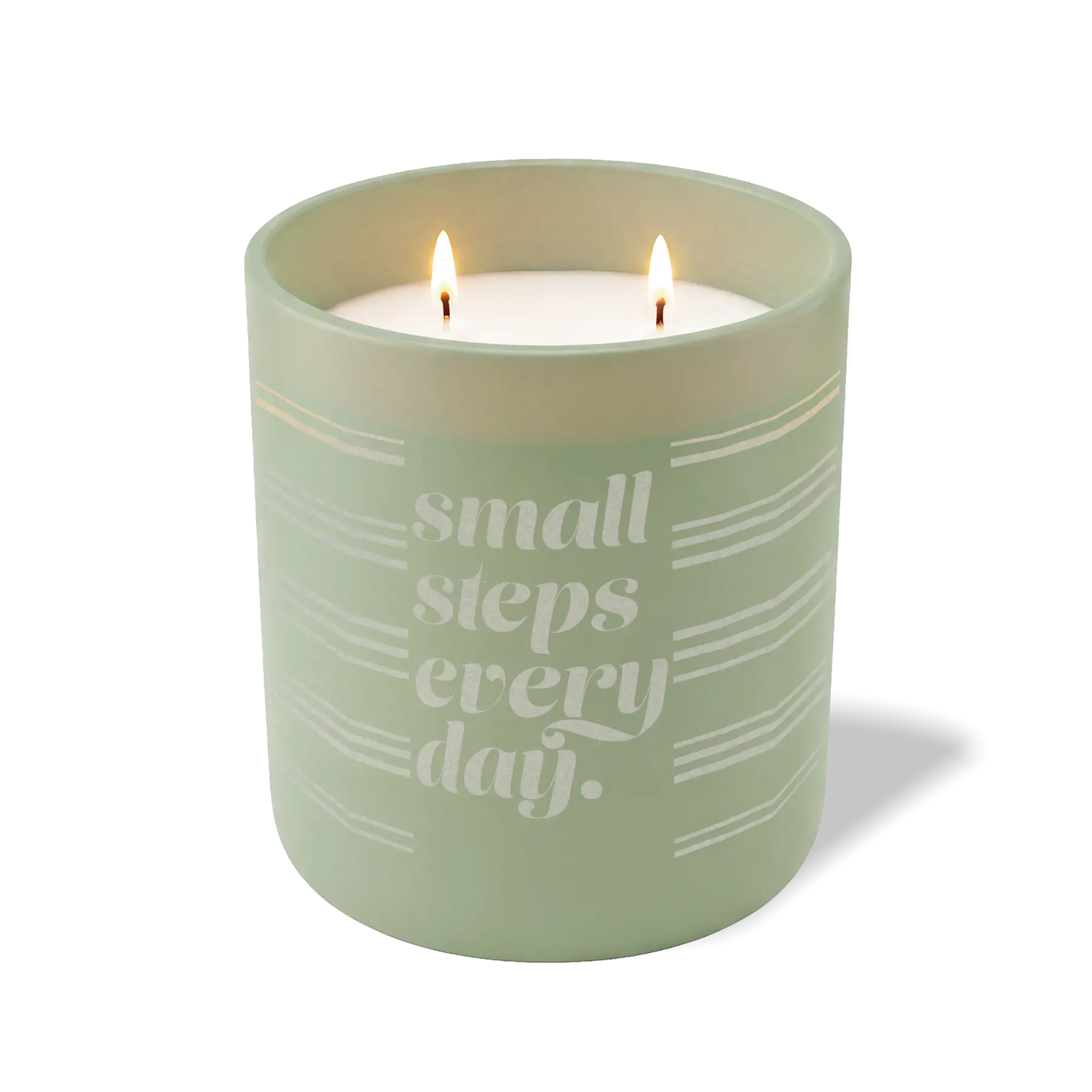Wild Journey Custom Etched Small Steps Every Day 12 oz Studio Series Candle in Meadow