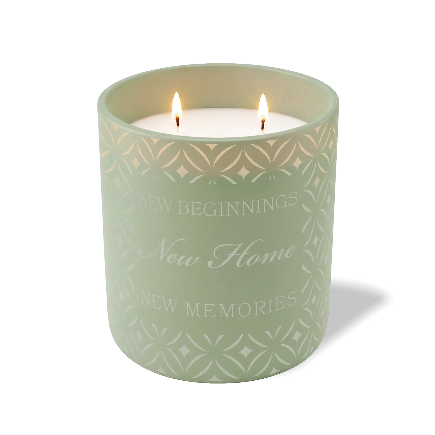 Wild Journey Custom Etched New Beginnings New Home New Memories 12 oz Studio Series Candle in Meadow