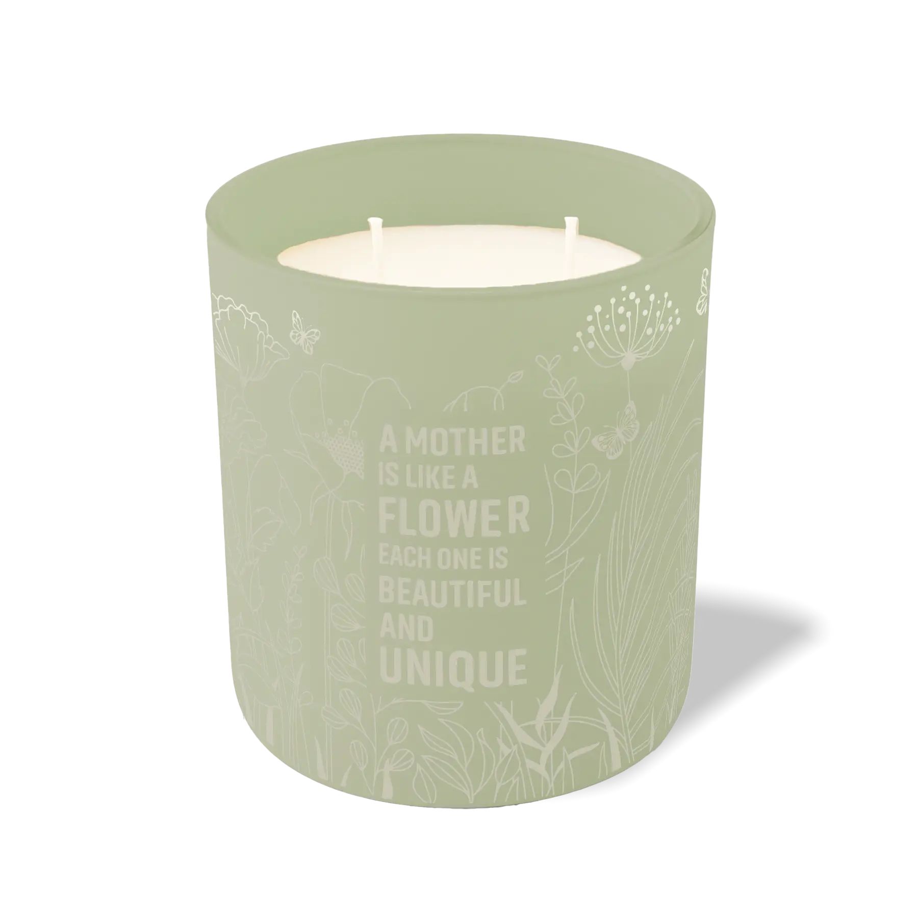 Wild Journey Custom Etched A Mother is Like a Flower 12 oz Studio Series Candle in Meadow