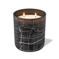 Wild Journey Custom Etched Milwaukee Map 12 oz Studio Series Candle in Black