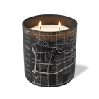 Wild Journey Custom Etched Milwaukee Map 12 oz Studio Series Candle in Black