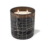 Wild Journey Custom Etched Milwaukee Map 12 oz Studio Series Candle in Black