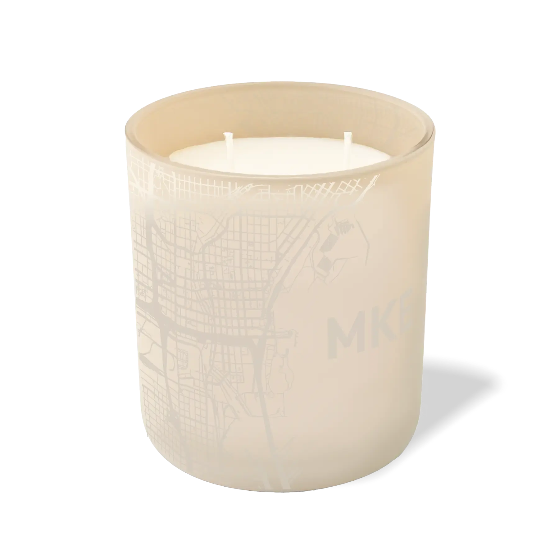 Wild Journey Custom Etched MKE Map 12 oz Studio Series Candle in Sand