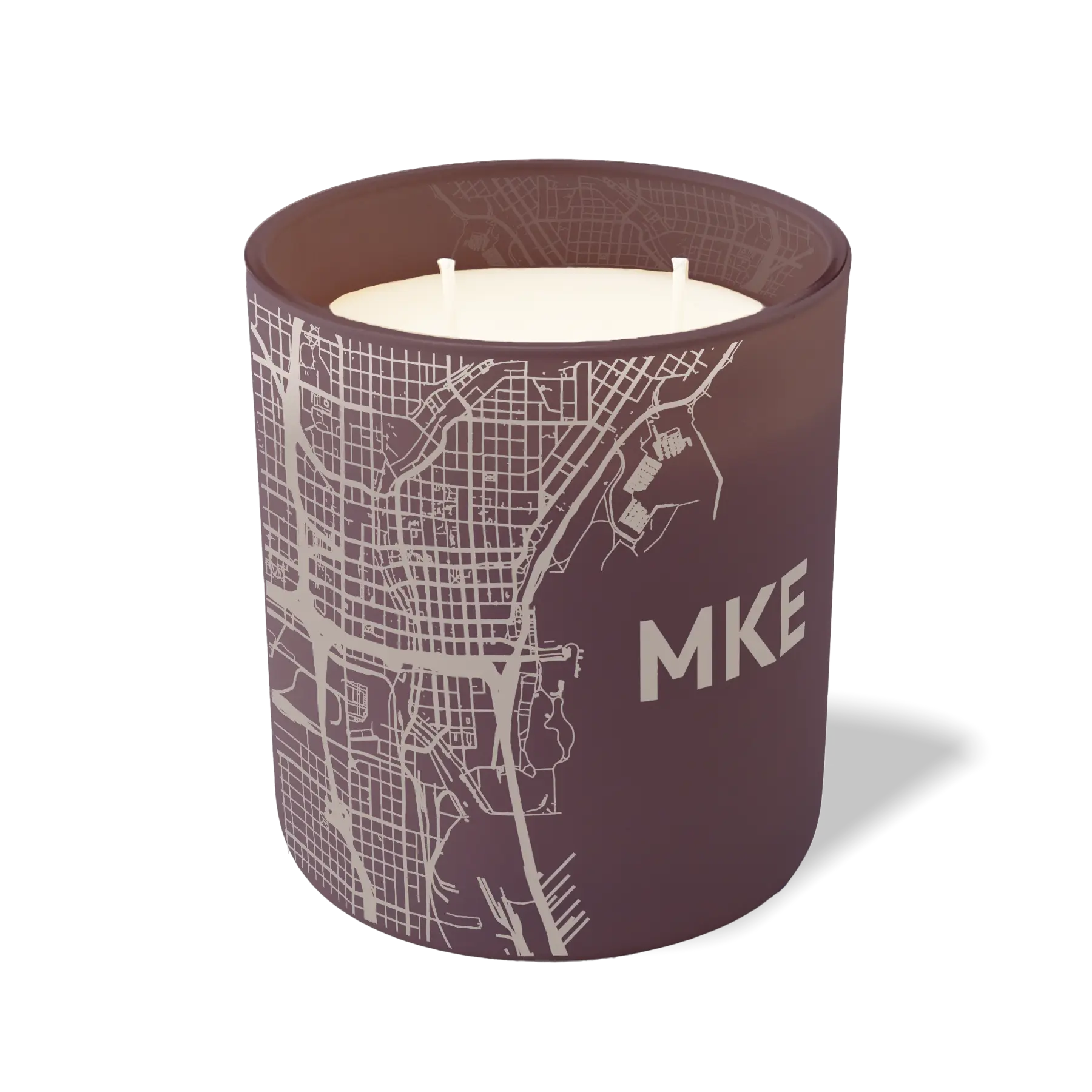 Wild Journey Custom Etched MKE Map 12 oz Studio Series Candle in Velvet Plum