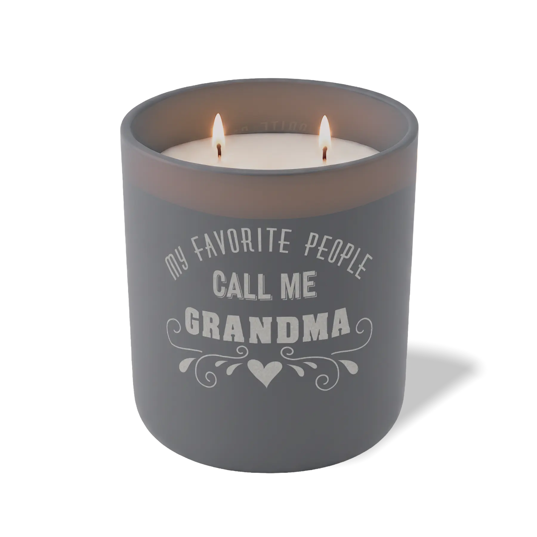 Wild Journey Custom Etched My Favorite People Call me Grandma 12 oz Studio Series Candle in Graphite