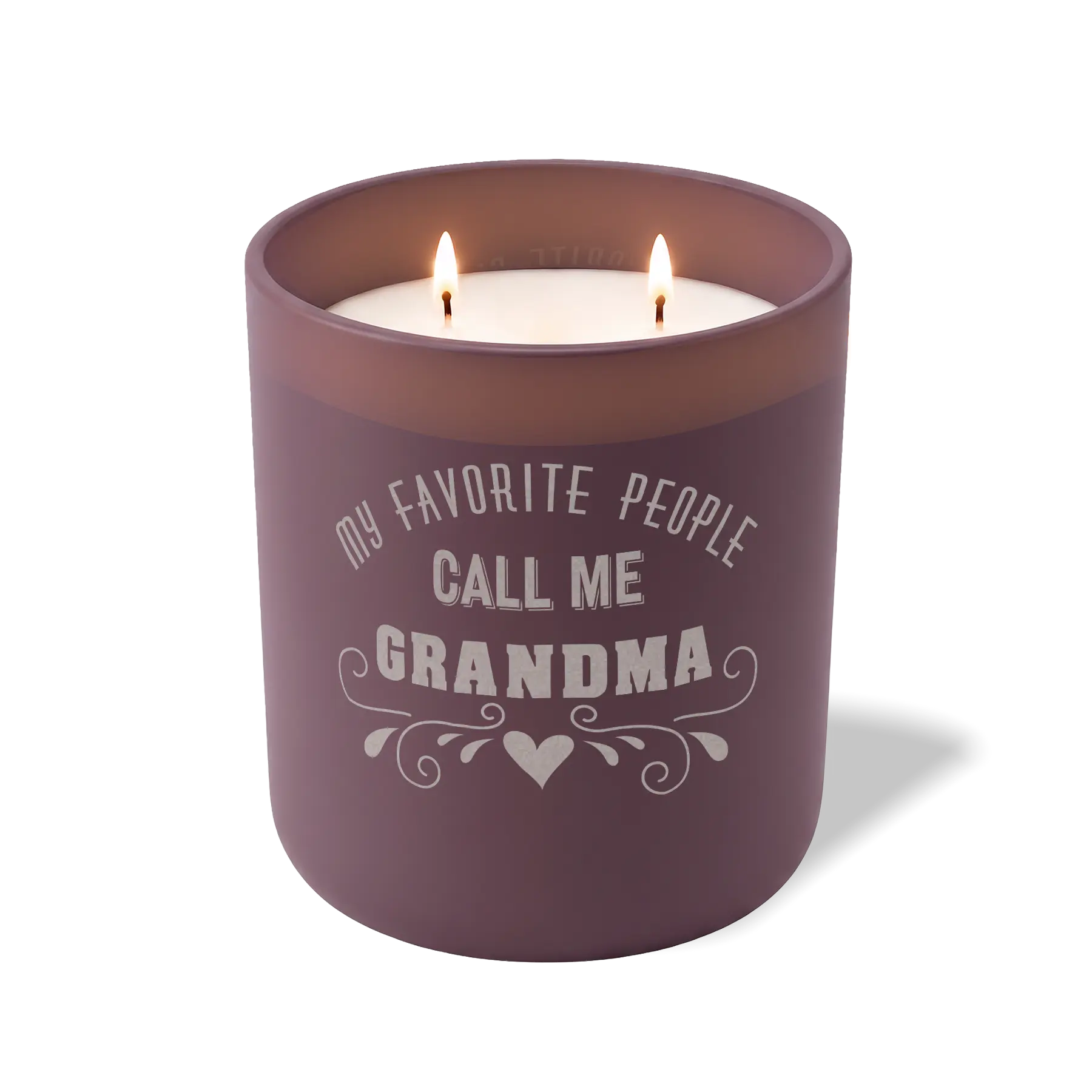 Wild Journey Custom Etched My Favorite People Call me Grandma 12 oz Studio Series Candle in Velvet Plum