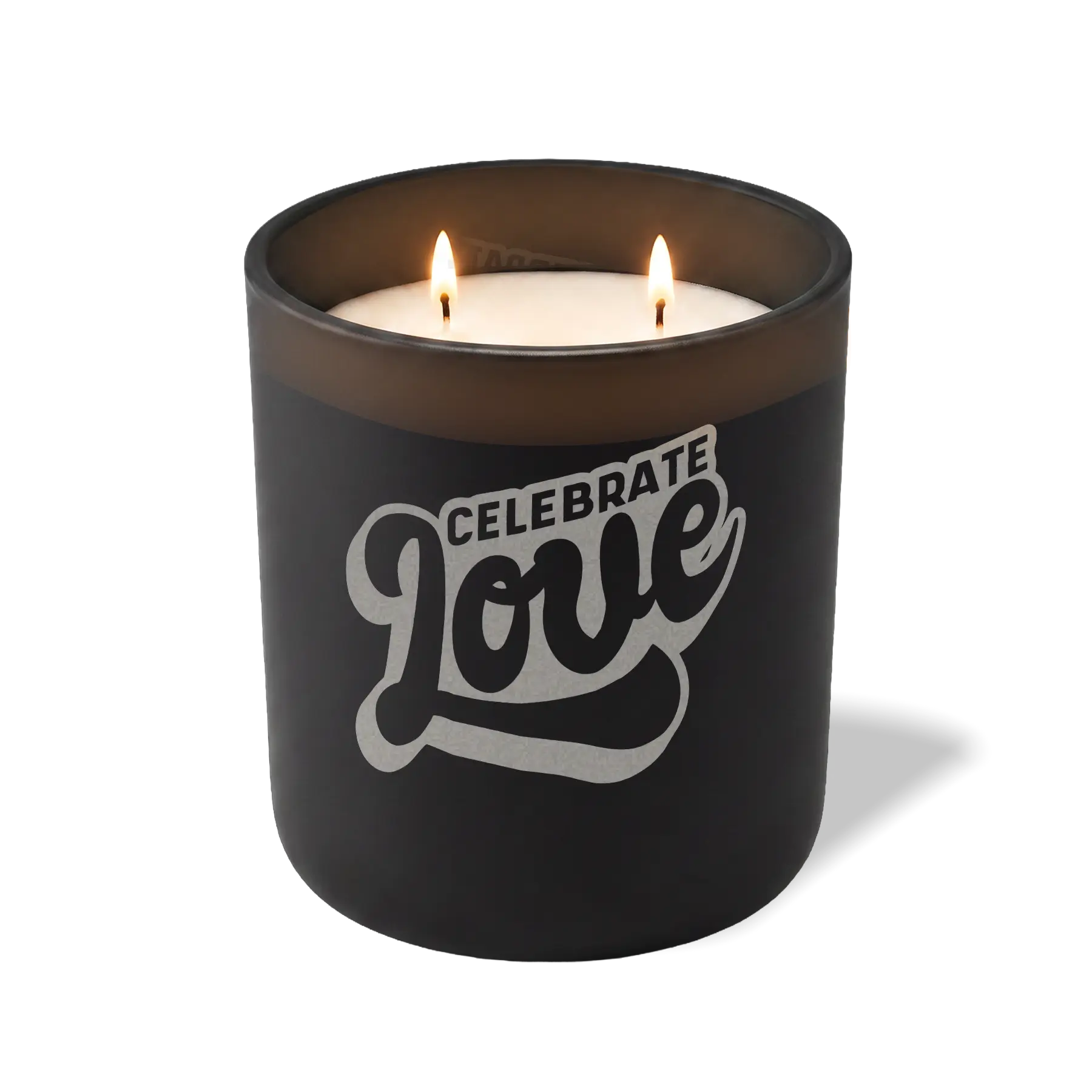 Wild Journey Custom Etched Celebrate Love 12 oz Studio Series Candle in Black