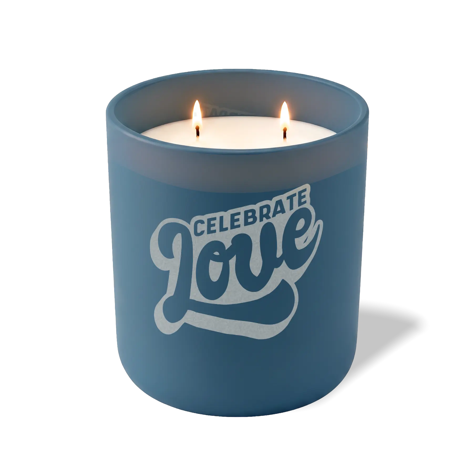 Wild Journey Custom Etched Celebrate Love 12 oz Studio Series Candle in Cobalt