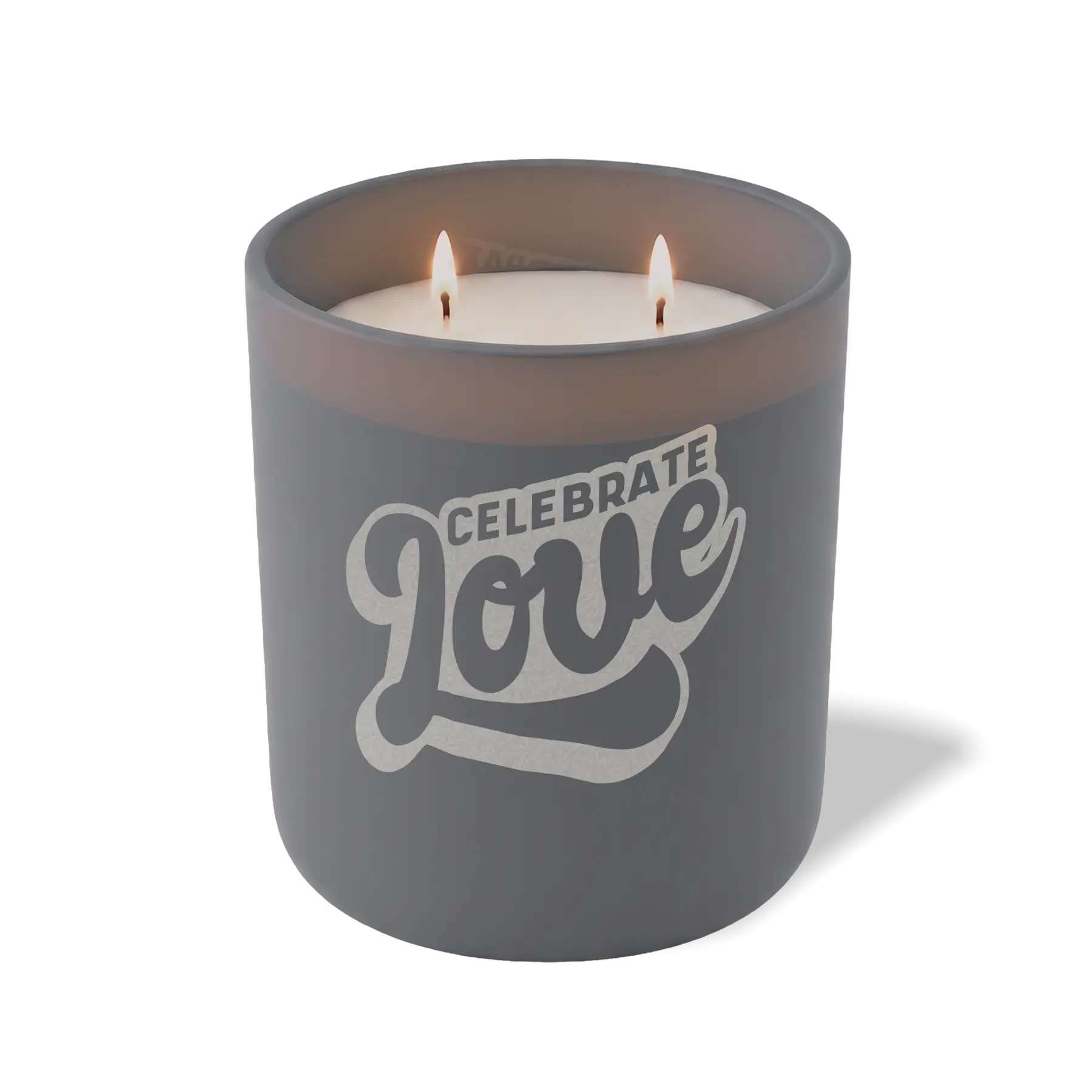 Wild Journey Custom Etched Celebrate Love 12 oz Studio Series Candle in Graphite