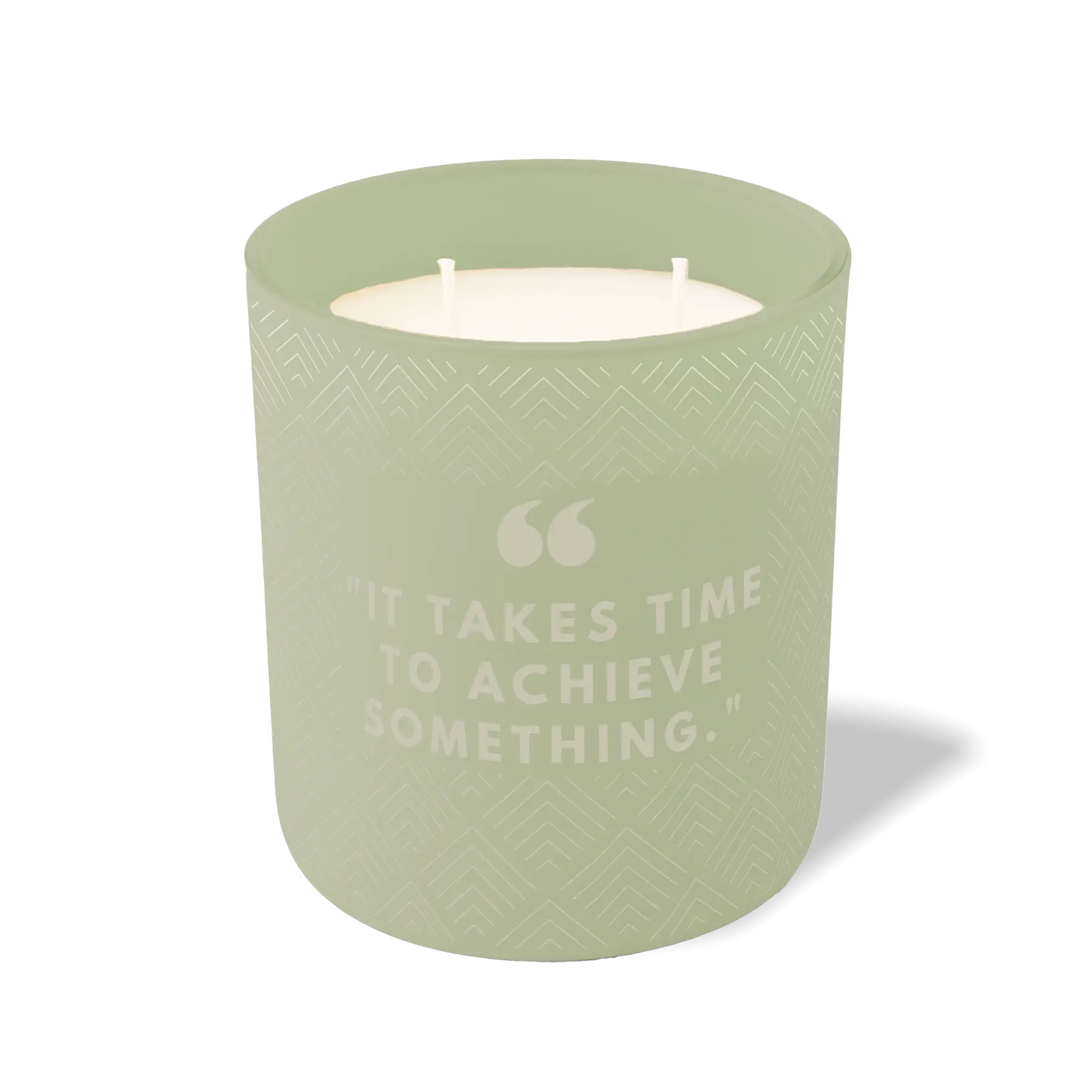 Wild Journey Custom Etched It Takes Time to Achieve Something 12 oz Studio Series Candle in Meadow