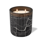 Wild Journey Custom Etched Kansas City Map 12 oz Studio Series Candle in Black