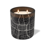 Wild Journey Custom Etched Kansas City Map 12 oz Studio Series Candle in Black