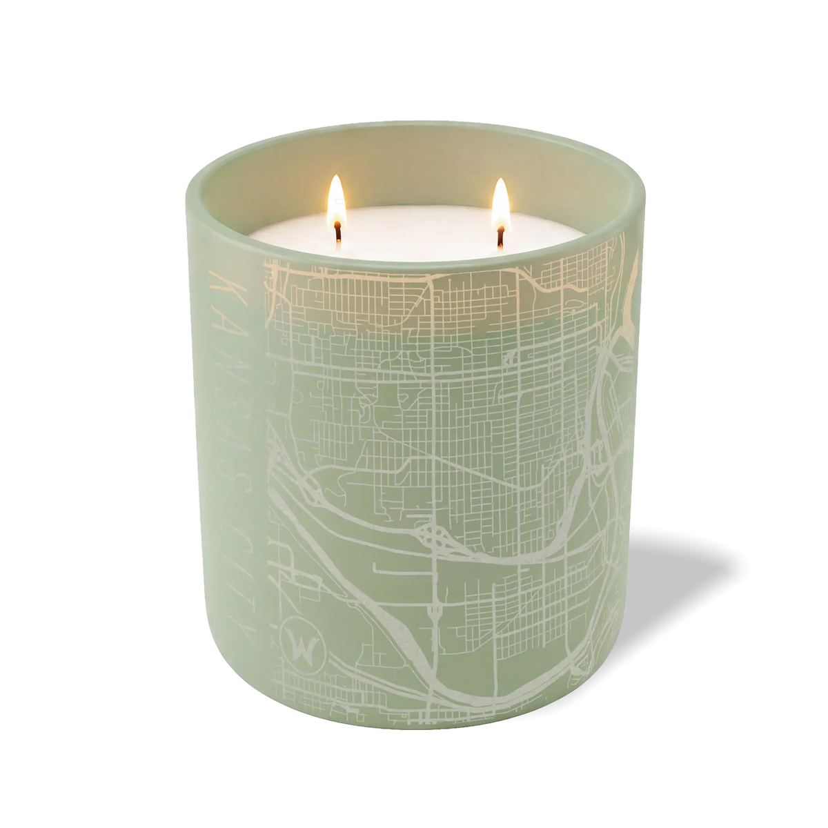 Wild Journey Custom Etched Kansas City Map 12 oz Studio Series Candle in Meadow