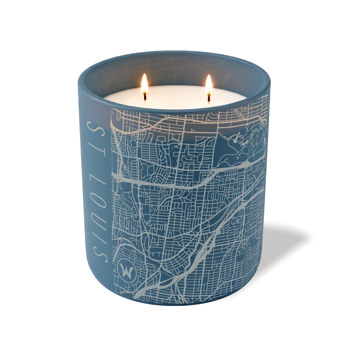 Wild Journey Custom Etched St Louis Map 12 oz Studio Series Candle in Cobalt