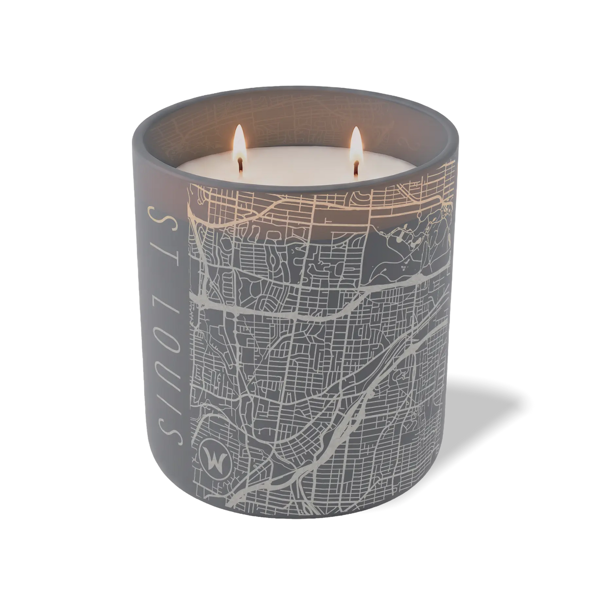 Wild Journey Custom Etched St Louis Map 12 oz Studio Series Candle in Graphite
