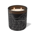 Wild Journey Custom Etched Madison WI Map 12 oz Studio Series Candle in Black