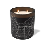 Wild Journey Custom Etched Madison WI Map 12 oz Studio Series Candle in Black