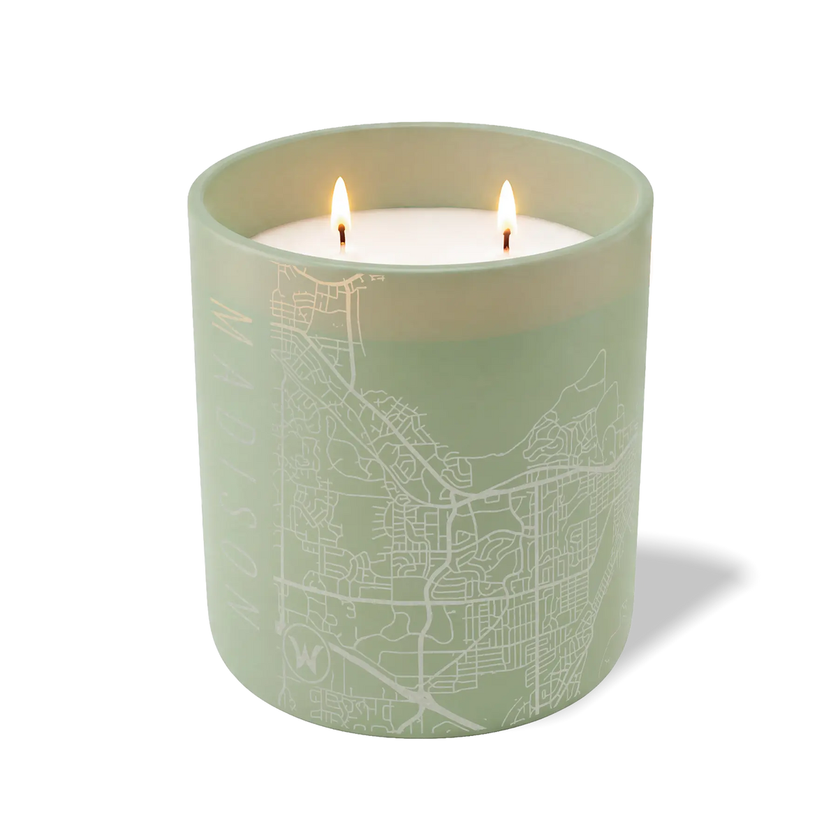Wild Journey Custom Etched Madison WI Map 12 oz Studio Series Candle in Meadow