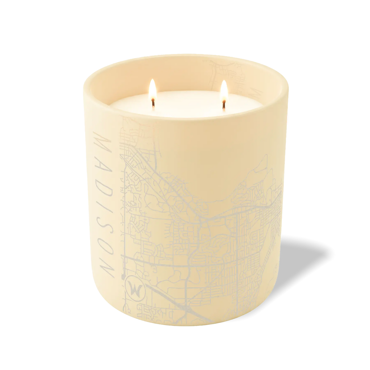 Wild Journey Custom Etched Madison WI Map 12 oz Studio Series Candle in Sand