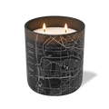 Wild Journey Custom Etched Dallas Map 12 oz Studio Series Candle in Black
