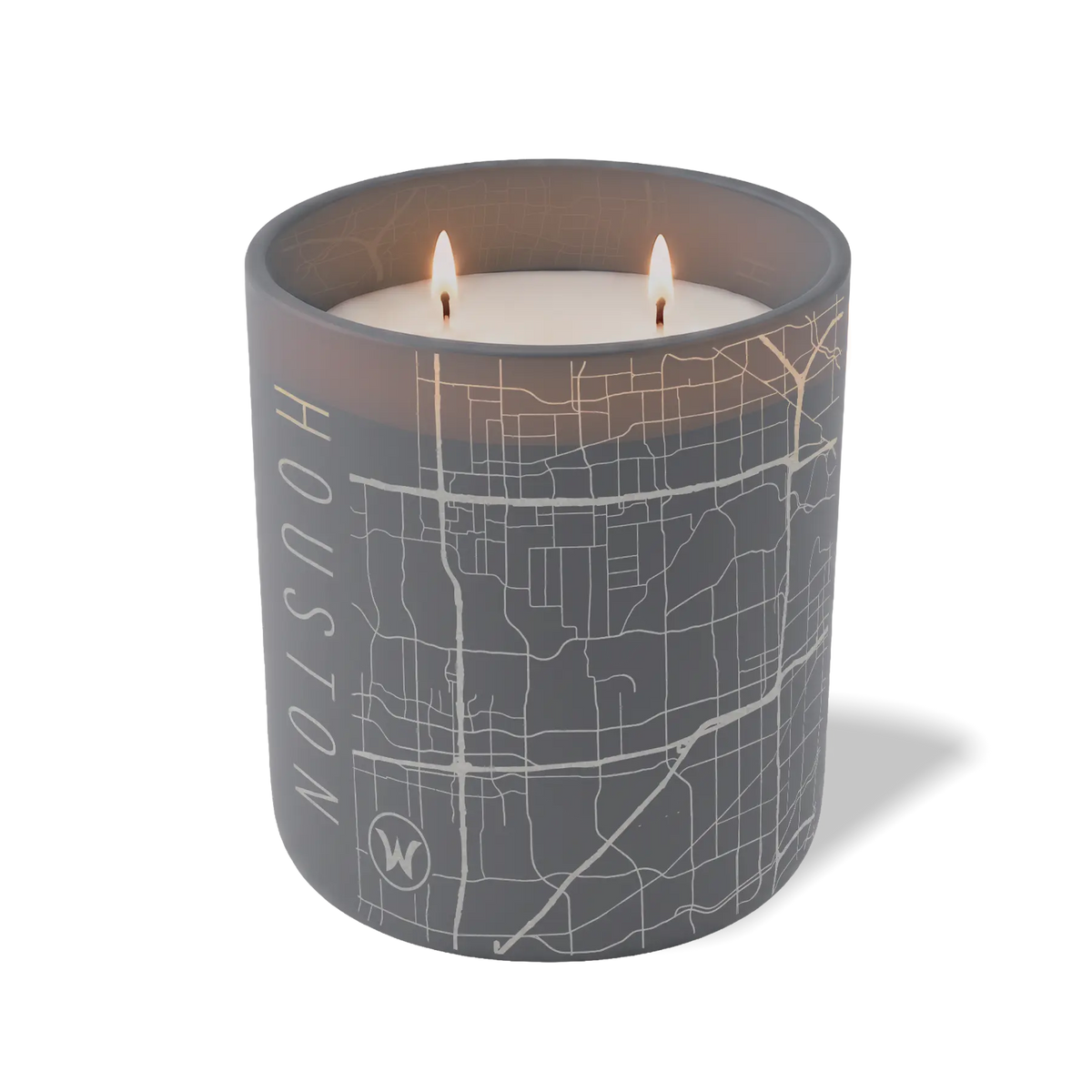 Wild Journey Custom Etched Houston Map 12 oz Studio Series Candle in Graphite