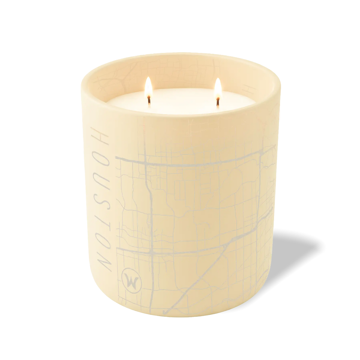 Wild Journey Custom Etched Houston Map 12 oz Studio Series Candle in Sand