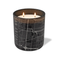 Wild Journey Custom Etched San Antonio Map 12 oz Studio Series Candle in Black