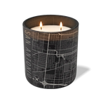 Wild Journey Custom Etched San Antonio Map 12 oz Studio Series Candle in Black