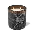 Wild Journey Custom Etched San Antonio Map 12 oz Studio Series Candle in Black