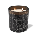 Wild Journey Custom Etched Indianapolis Map 12 oz Studio Series Candle in Black